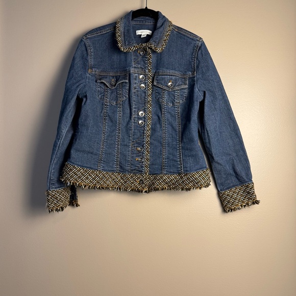 Coldwater Creek Jackets & Blazers - Coldwater Creek Denim Jacket with Decorative Trim P12, UGC